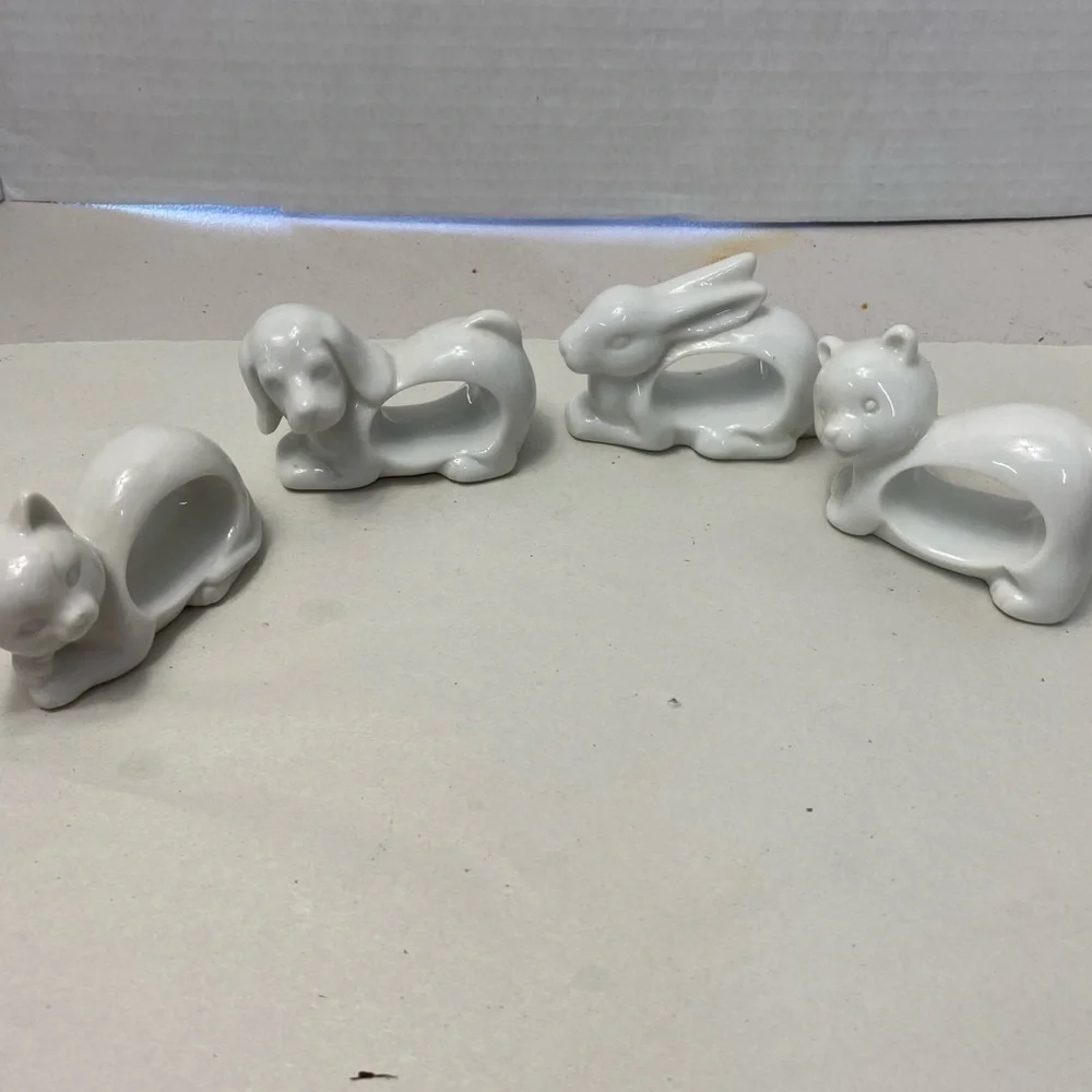 Set of 4 Animal Napkin Holders Made in Japan (DD)